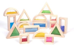 Kolorowe klocki sensoryczne Montessori Tickit