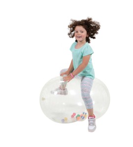 Piłka fasolka do ćwiczeń z kulkami Activity Roll 90x55 cm Gymnic